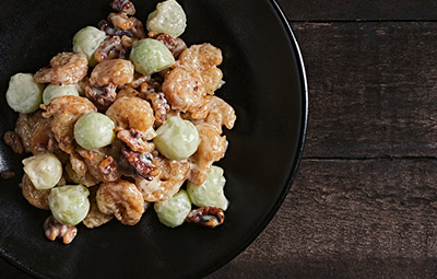 WALNUT SHRIMP WITH MELON